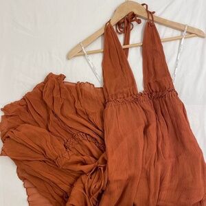 🎉 Shona Joy Halter Chiffon Dress